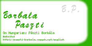 borbala paszti business card